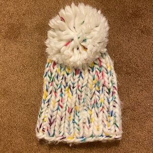 Steve Madden multi color winter hat with Pom Pom